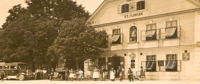 Außenaufnahme Gasthof St. Florian im Jahre 1886